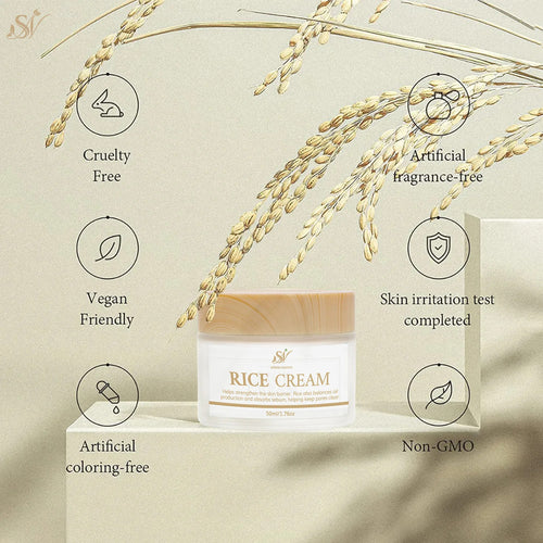 Spring Native Rice Facial Cream – Nourishing Hydration Daily Moisturizer | All Skin Types