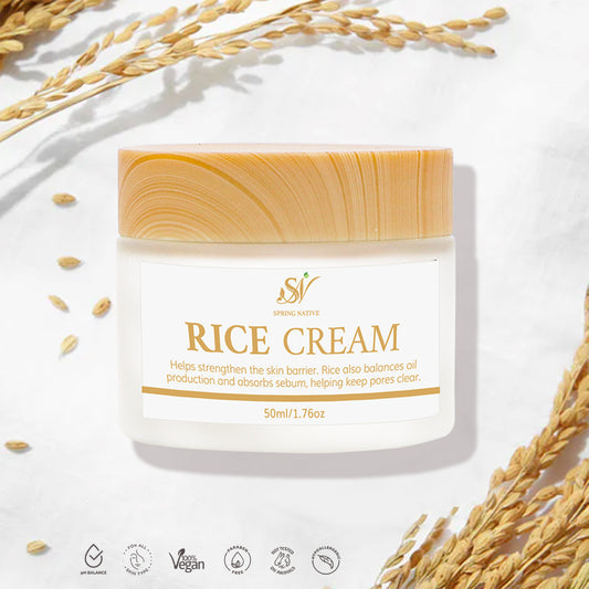 Spring Native Rice Facial Cream – Nourishing Hydration Daily Moisturizer | All Skin Types