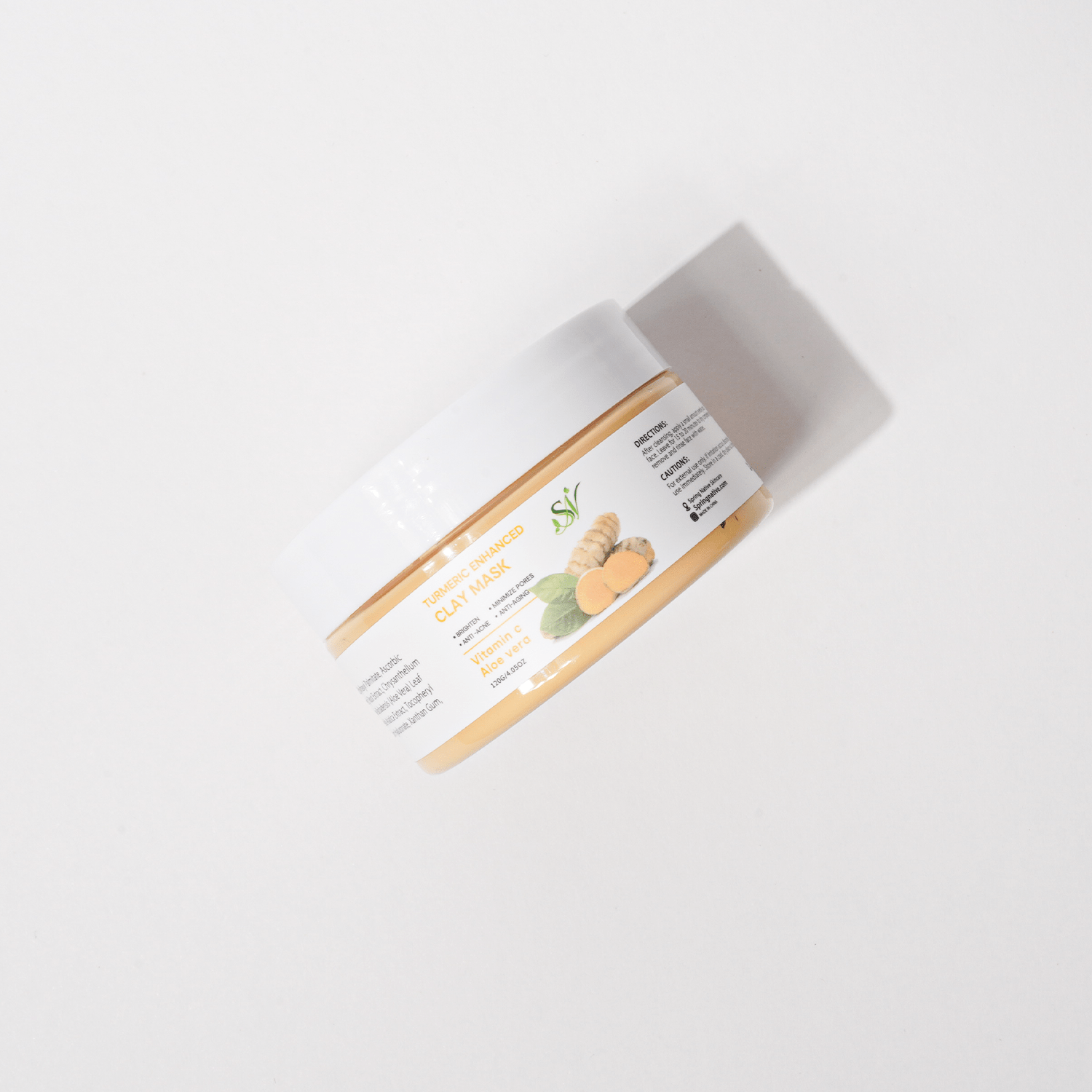 Spring Native Turmeric Purifying Clay Mask — Detoxifying, Oil-Control, Brightening Treatment for Clear, Refreshed Skin