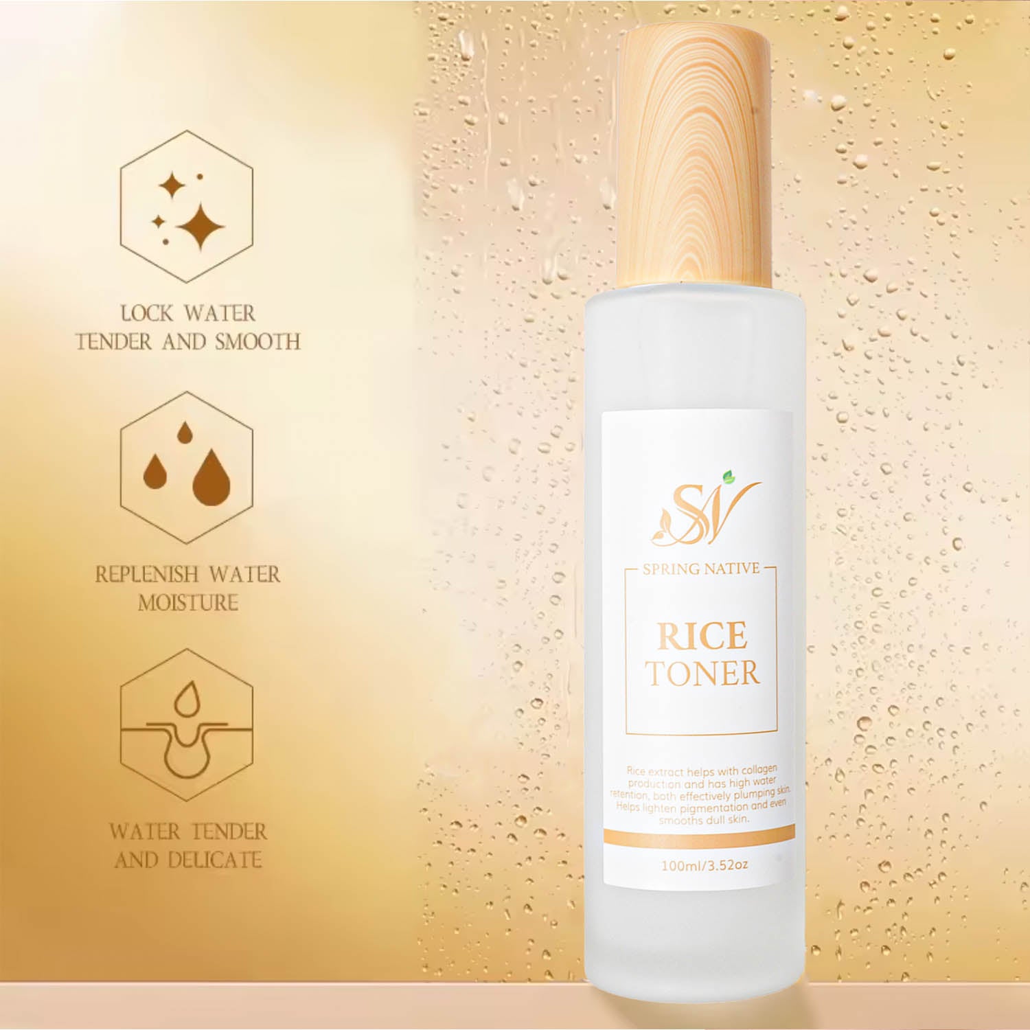 Spring Native Rice Toner  – Refreshing Hydration and Brightening | All Skin Types